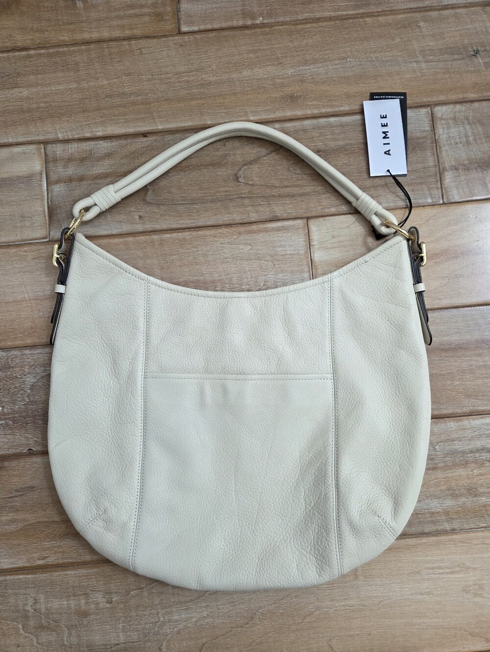 New AIMEE Soho Pebbled Leather Shoulder Bag
